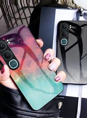 适用于vivo y21d国际版手机壳彩绘玻璃vivoy21d保护套全包防摔voviy外壳男女新款viviy香港v2520海外超薄时尚