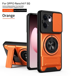 适用于OPPO Reno14F手机壳带镜头盖推窗opporeno14fs保护套气囊防摔CPH2743外壳全包海外版5G香港国际支架ren