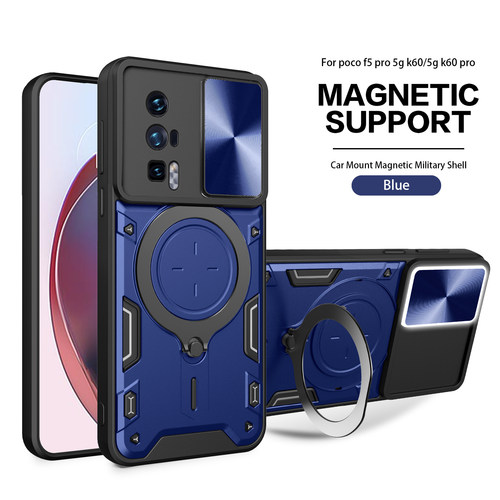 适用小米POCO F5pro手机壳带镜头盖pocof5全包防摔xiaomi保护套支架case海外pocf创意mi个性酷炫por新款外壳