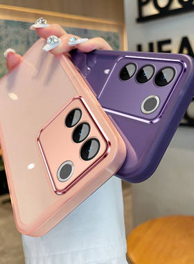 适用vivoY100海外版手机壳全包防摔vivo y100硅胶保护套viv0丫100新款带镜头膜Y1OO超薄透明软壳vovo简约男女