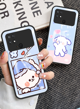 适用小米pococ40手机壳全包防摔220333QPG情侣款卡通彩绘玻璃poco c40硅胶保护套pococ4o潮牌可爱mi米c40外壳