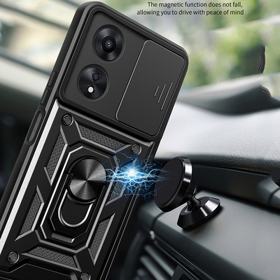 适用OPPO A78手机壳气囊防摔oppoa785g硅胶保护套CPH2483推窗镜头0pp0全包软外壳opopa784g磁吸指环case男款