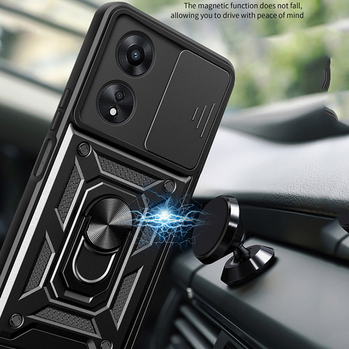 适用OPPO A78手机壳气囊防摔oppoa785g硅胶保护套CPH2483推窗镜头0pp0全包软外壳opopa784g磁吸指环case男款