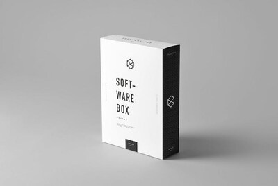 高品质的时尚长方盒型礼品化妆品面膜包装VI样机展示psd模板素材
