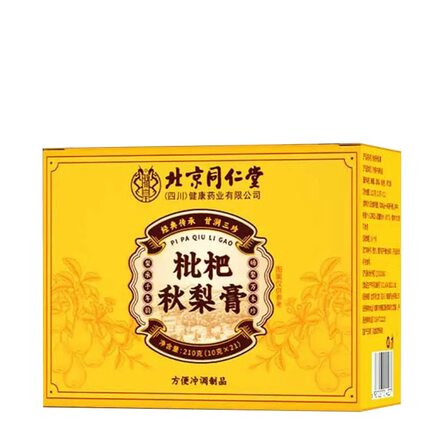 同仁堂枇杷秋梨膏210g酥梨枇杷罗汉果