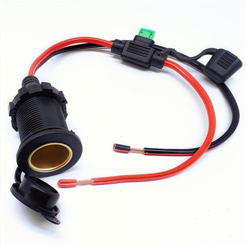 点烟器母座纯铜线12V24V汽车快充插座母头2.5平方承受大功率360瓦