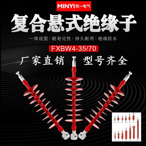 复合悬式绝缘子FXBW4-35/70/100棒型悬式绝缘子FXBW4-110/100/70