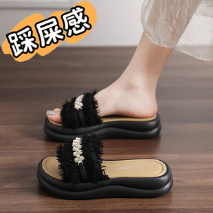 踩屎感凉拖鞋女夏外穿2026新款超火配裙子凉鞋防滑软底巨好看凉托