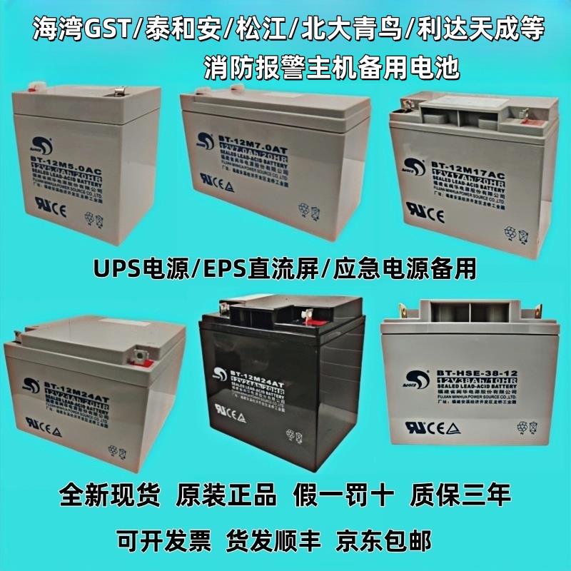 BT-12M24AT/12V24AH消防主机备用电池14A7A38A17A5a海湾GST泰和安