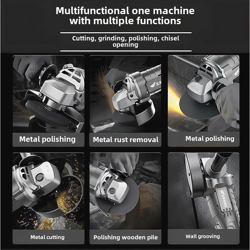 电动角磨床新型无刷可充电锂电池大功率磨床切割机抛光机原装机