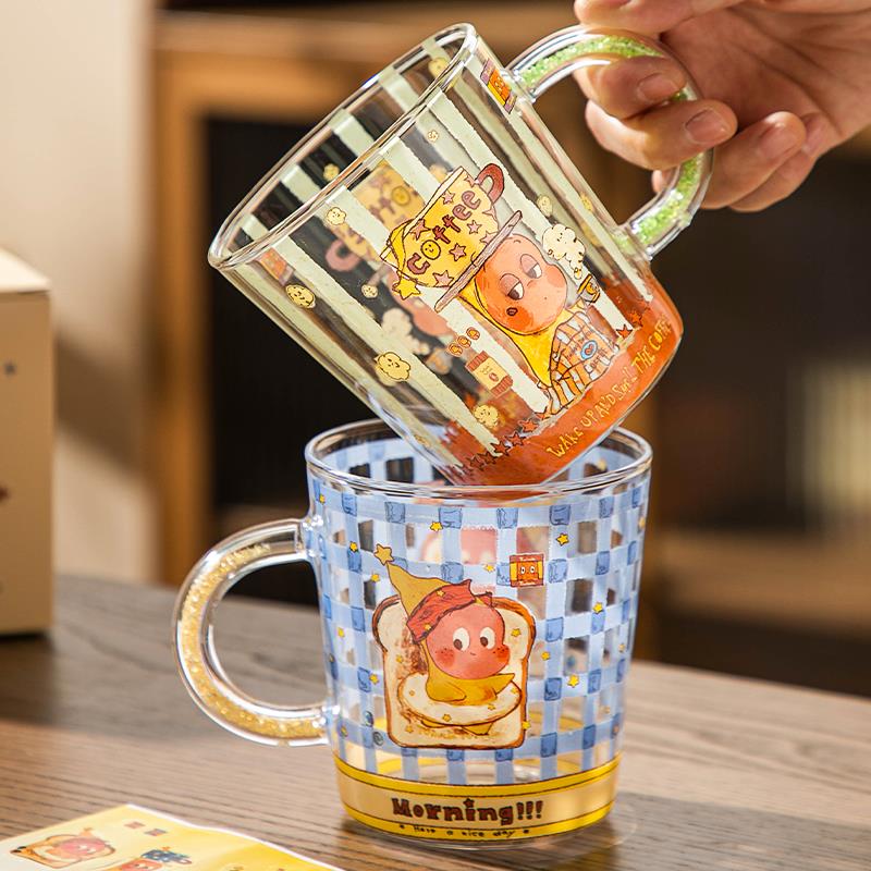 星星人高硼硅玻璃杯情侣水杯礼盒男女生杯子生日礼物牛奶杯咖啡杯