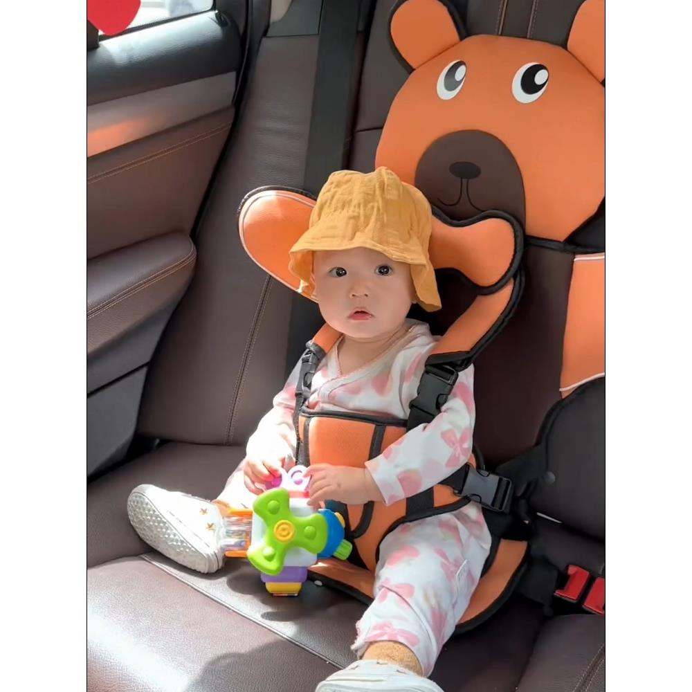 儿童汽车后座椅安全带简易便携式坐垫子电动车宝宝餐椅绑带防勒脖