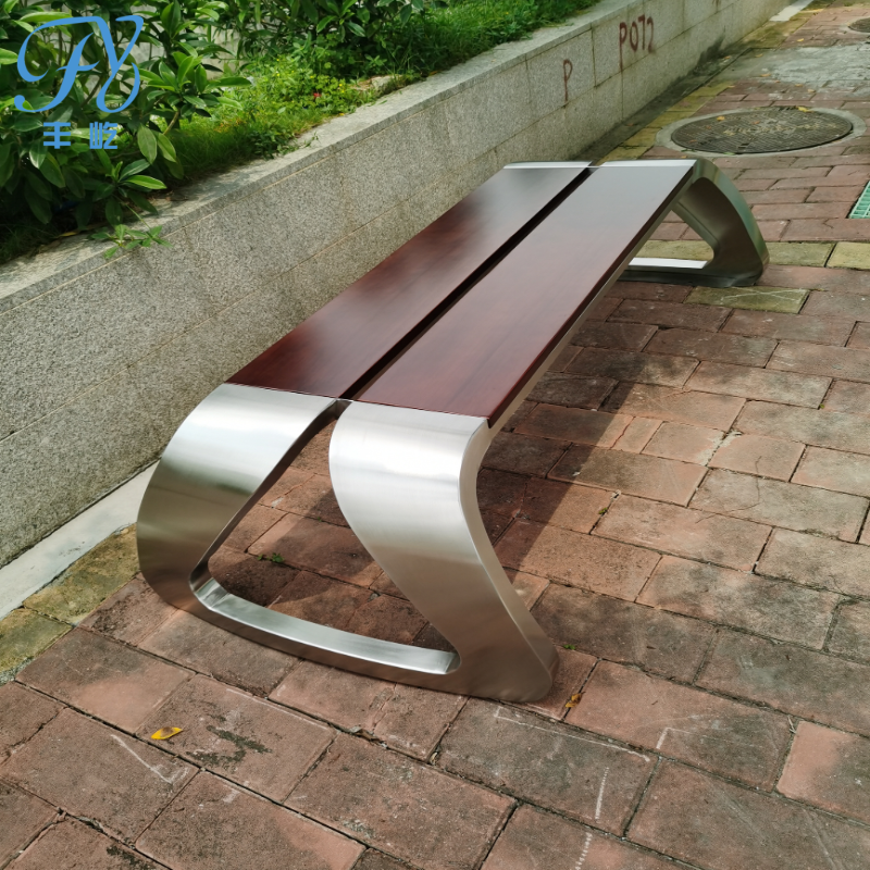 不锈钢坚固耐用十年不坏公园长椅