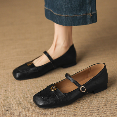 小码3233百搭粗跟气质单鞋