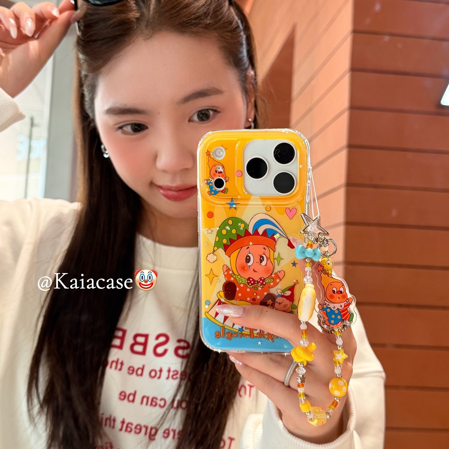 kaia 趣味卡通小丑星星小人插画适用苹果17promax手机壳iphone16pro新款13女14pro带链条15pro双层防摔手机套,3C数码配件,手机保护套/壳,淘宝优惠券,粉丝福利购,淘宝优惠卷