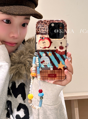 kaia辣妹ins豹纹波点kt凯蒂猫适用苹果17promax手机壳iphone13新款13带挂绳15女15promax
