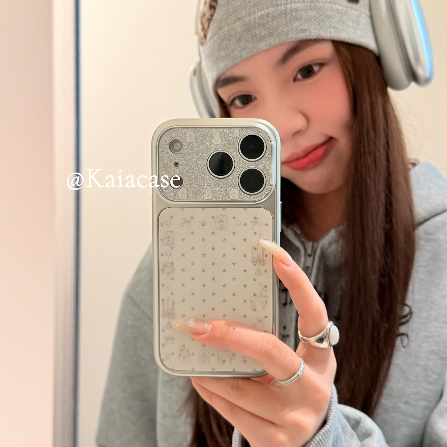 kaia小众ins简约线条雪人星星蜡烛适用苹果17promax手