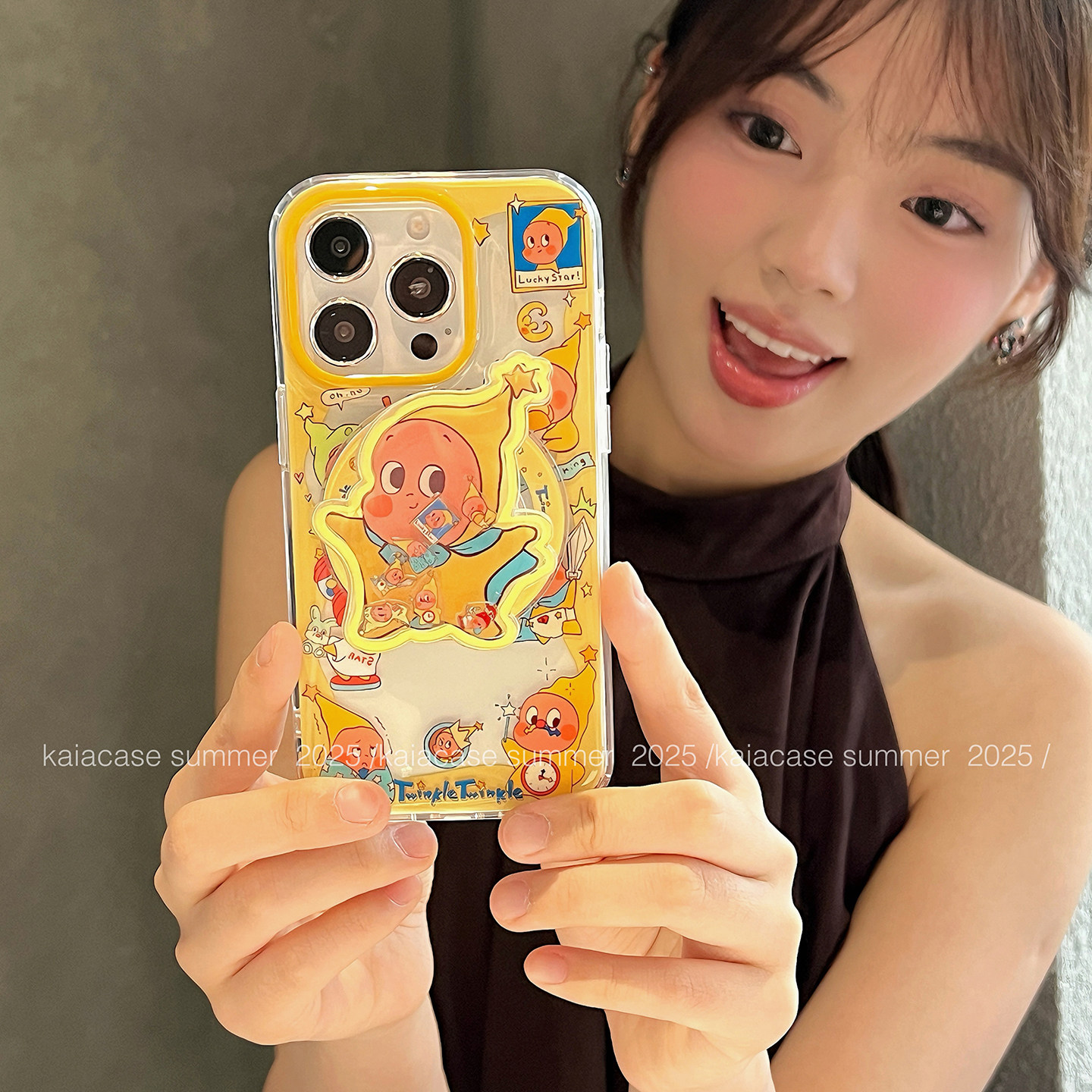 kaia童趣卡通星星小人摇摇乐适用苹果16promax手机壳iphone17pro新款15女14pro磁吸支架13透明全包防摔手机套,3C数码配件,手机保护套/壳,淘宝优惠券,粉丝福利购,淘宝优惠卷