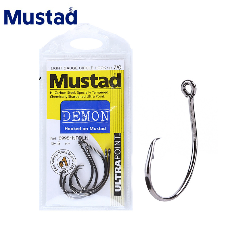 Mustad39951鹰嘴小恶魔海钓钩高强度渔具鱼钩甲鱼钩鲶鱼钩