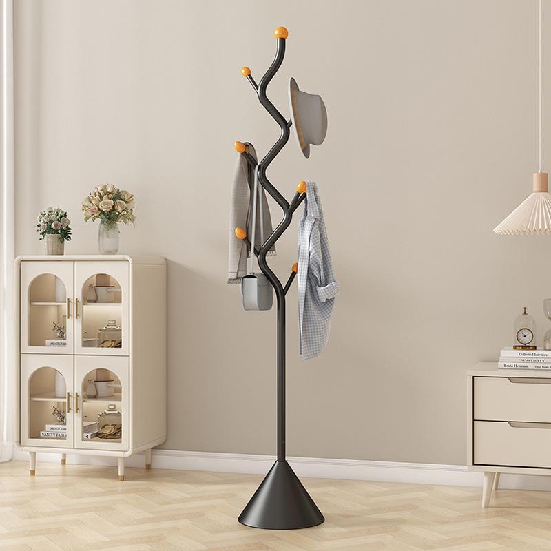 网红家用立式挂衣架落地卧室进门奶油风室内衣帽架客厅简约衣服架