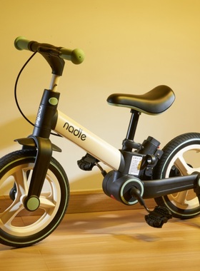 nadle纳豆儿童自行车平衡车二合一脚踏车滑行车遛娃车折叠