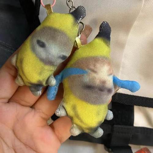 海伊朵西瓜条家人们谁懂啊香蕉猫语音挂件整蛊搞笑孤寡青蛙公仔玩