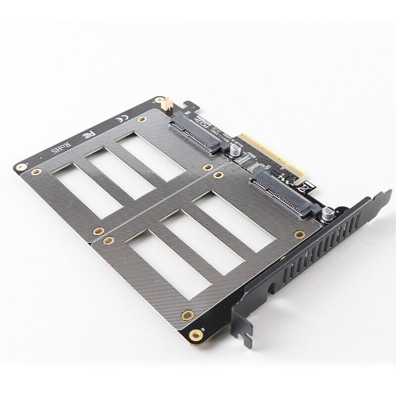 佳翼(JEYI)PCIE4.0X4X8X16U.2转接卡SFF-8639自供电SSD转接卡2U2X