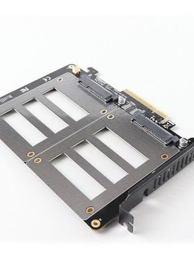 佳翼(JEYI)PCIE4.0X4X8X16U.2转接卡SFF-8639自供电SSD转接卡2U2X