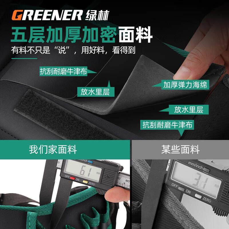 绿林(GREENER)电工工具包腰包男结实耐用维修便携多功能包防水耐