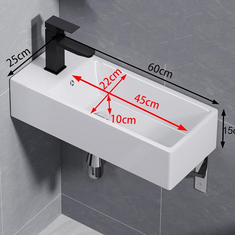 泓派卫浴小户型挂墙式洗手盆迷你简易壁挂盆卫生间阳台转角陶瓷洗
