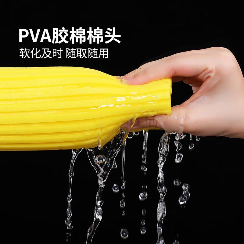 好媳妇2只装海绵拖把头替换装滚轮式通用对折式吸水胶棉拖把替换