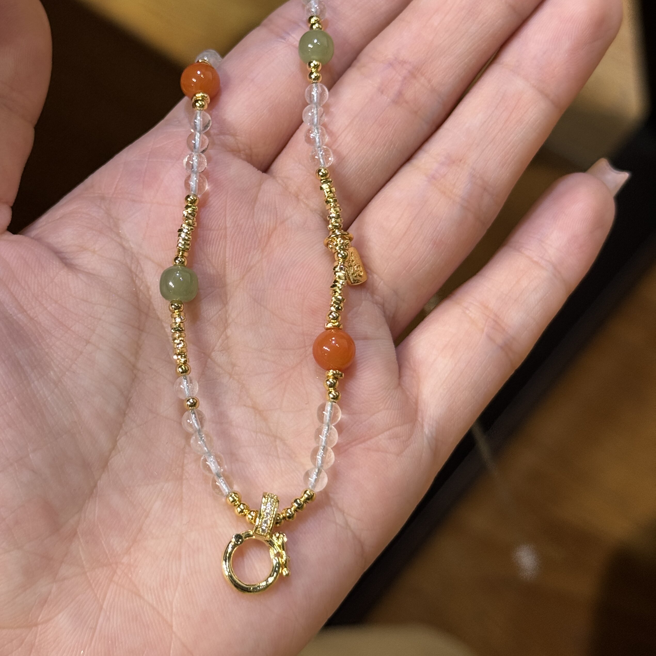 多宝白水晶万能项链