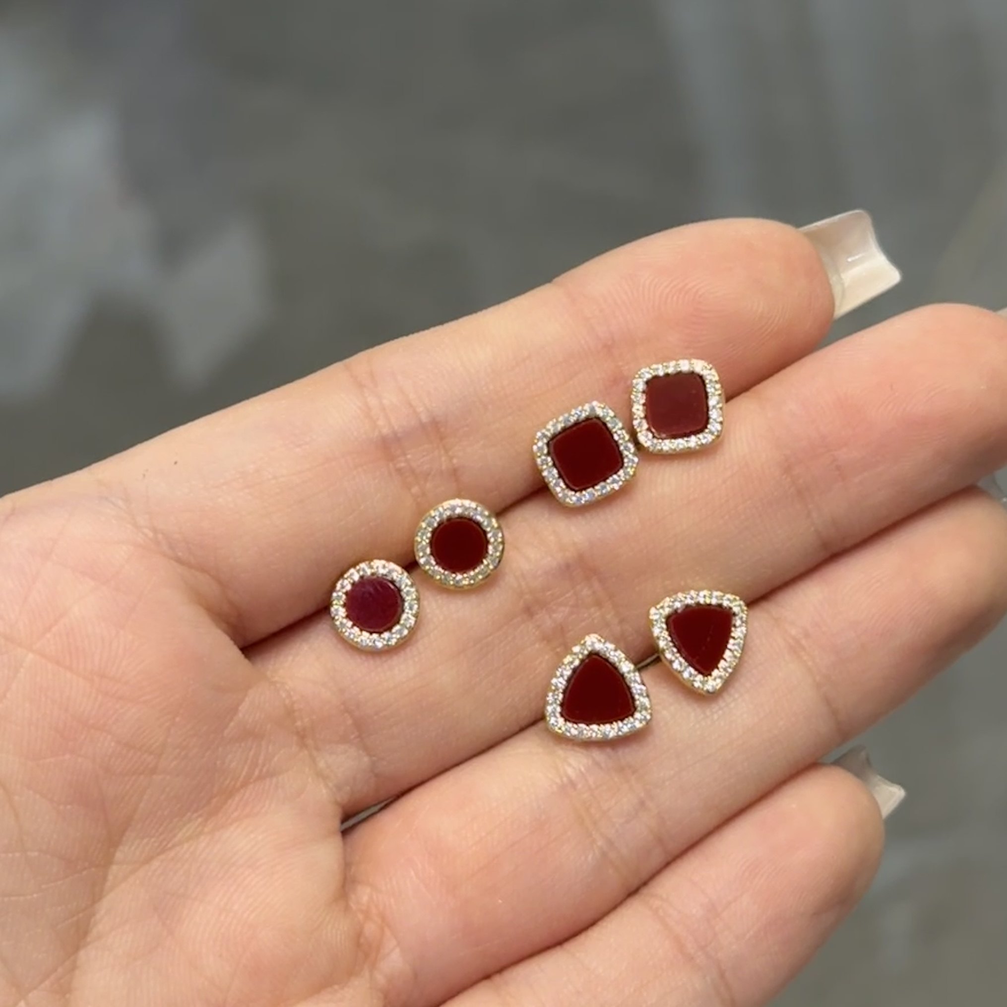 红玉髓几何耳钉,珠宝/钻石/翡翠,手饰,淘宝优惠券,粉丝福利购,淘宝优惠卷