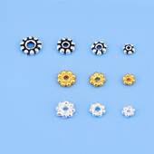 S925纯银泰银 佛珠隔片隔珠散珠配饰 手工DIY饰品配件材料