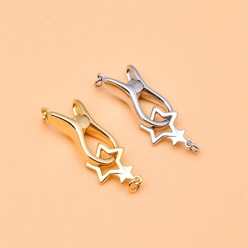 在熙925纯银镀金搭扣配件