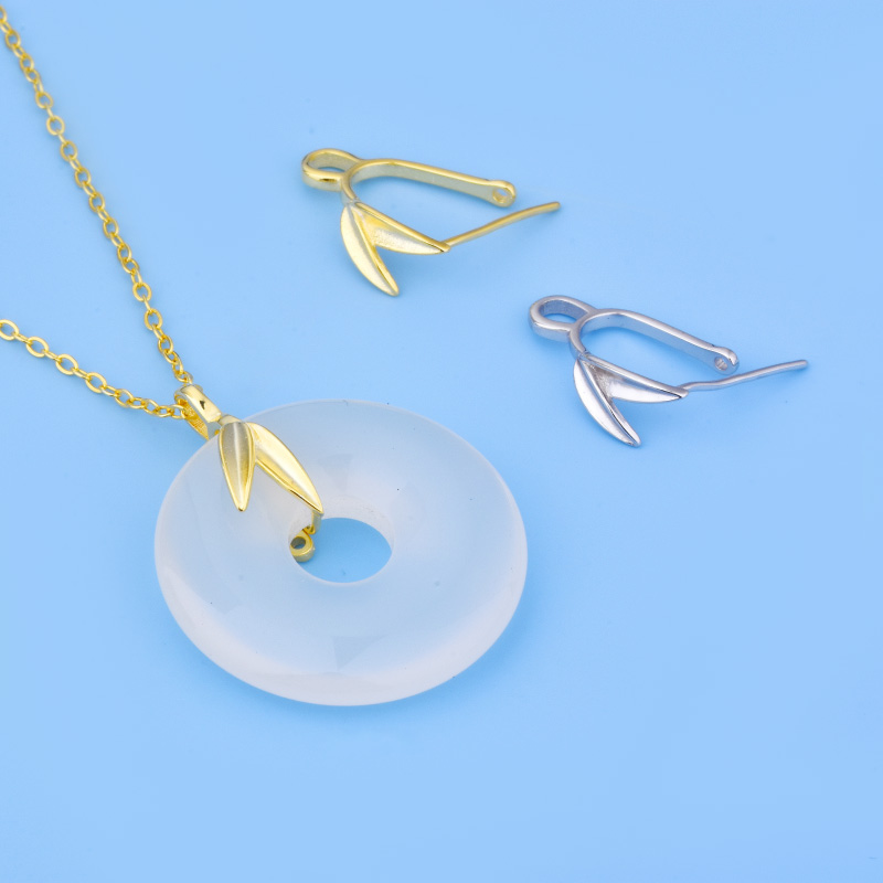 竹叶扣头平安扣瓜子扣水晶夹扣