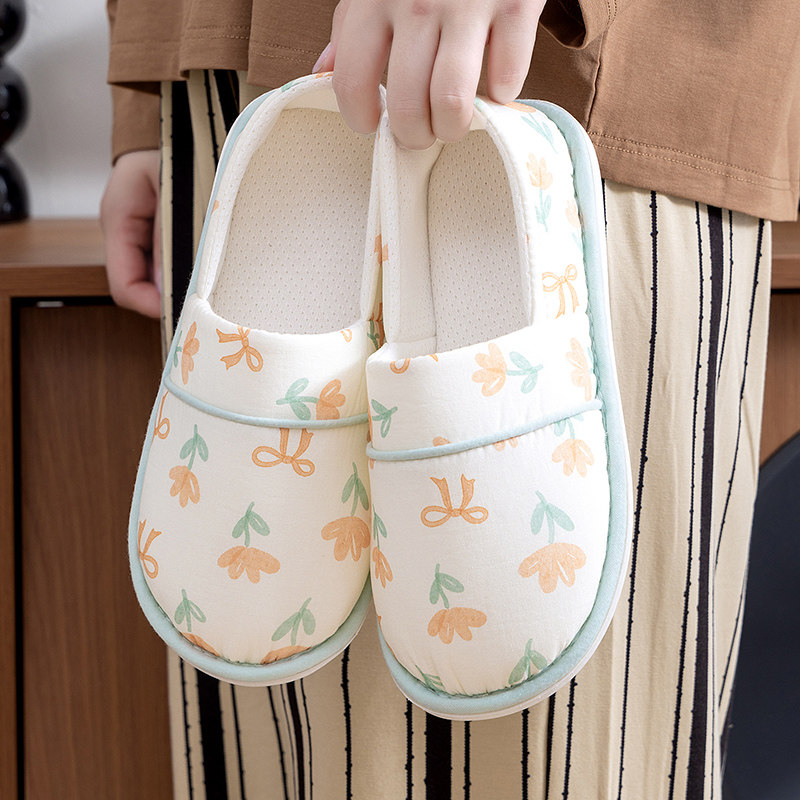 月子鞋秋冬季包跟产后孕妇11月份12春秋防滑软底纯棉透气产妇拖鞋