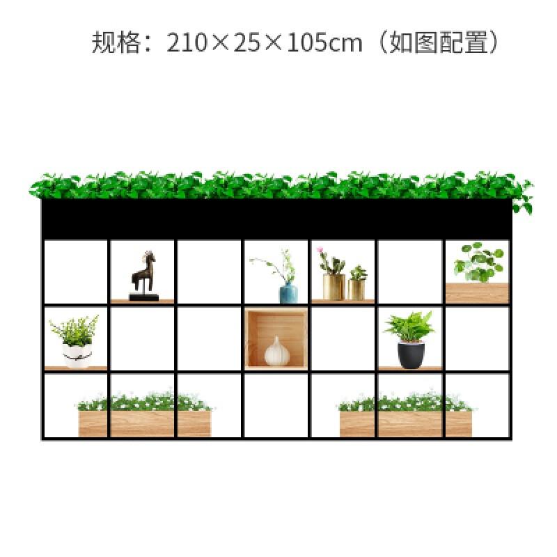 趣尚居屏风工业风铁艺实木办公室玄关隔断花架卡座绿植矮餐厅装饰