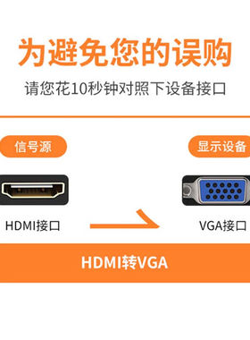胜为（shengwei）HDMI转VGA线转换器高清视频转接头带音频电脑电