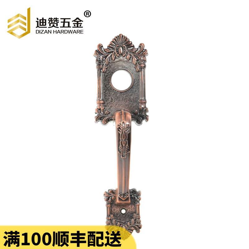 迪赞五金迪赞防盗锁拉手大门拉手老式门锁红古铜仿古门把手外装锁