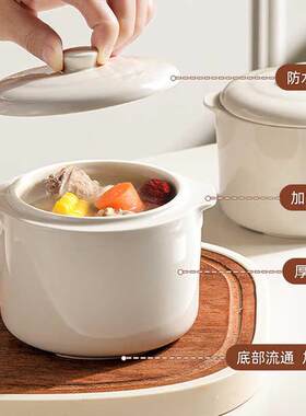 TENGTOO炖盅碗内胆燕窝陶瓷隔水炖汤碗补品带盖子大小号家用蒸汤