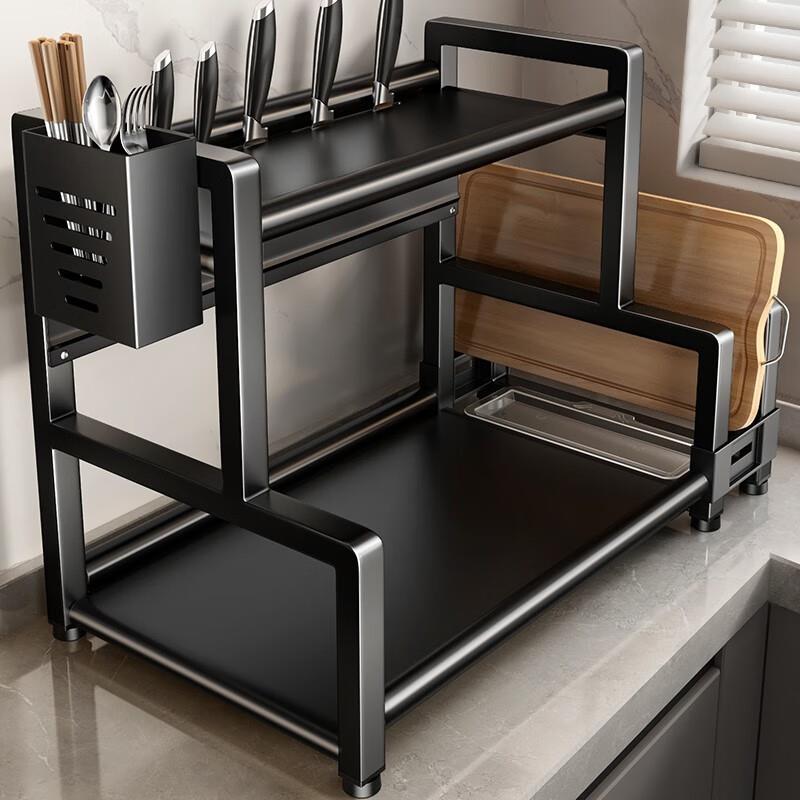 慕家(MOEGA)厨房调料品置物架筷子刀架不锈钢台面多功能调味收纳