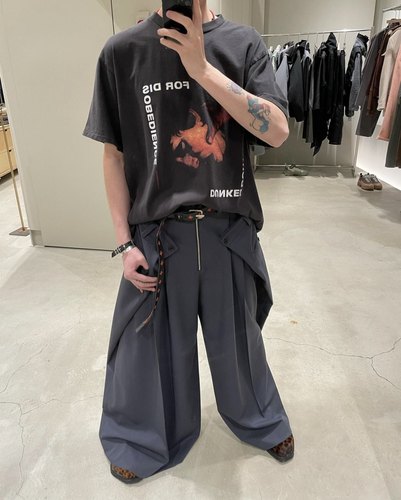 宗教人像做旧印花涂鸦短袖