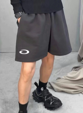 BMC篮球系列高克重loop环形刺绣水洗做旧短裤五分宽松休闲运动裤