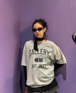 Jennie同款 BMC 复古休闲宽松纯色短袖 Dept字母印花美式 Gallery