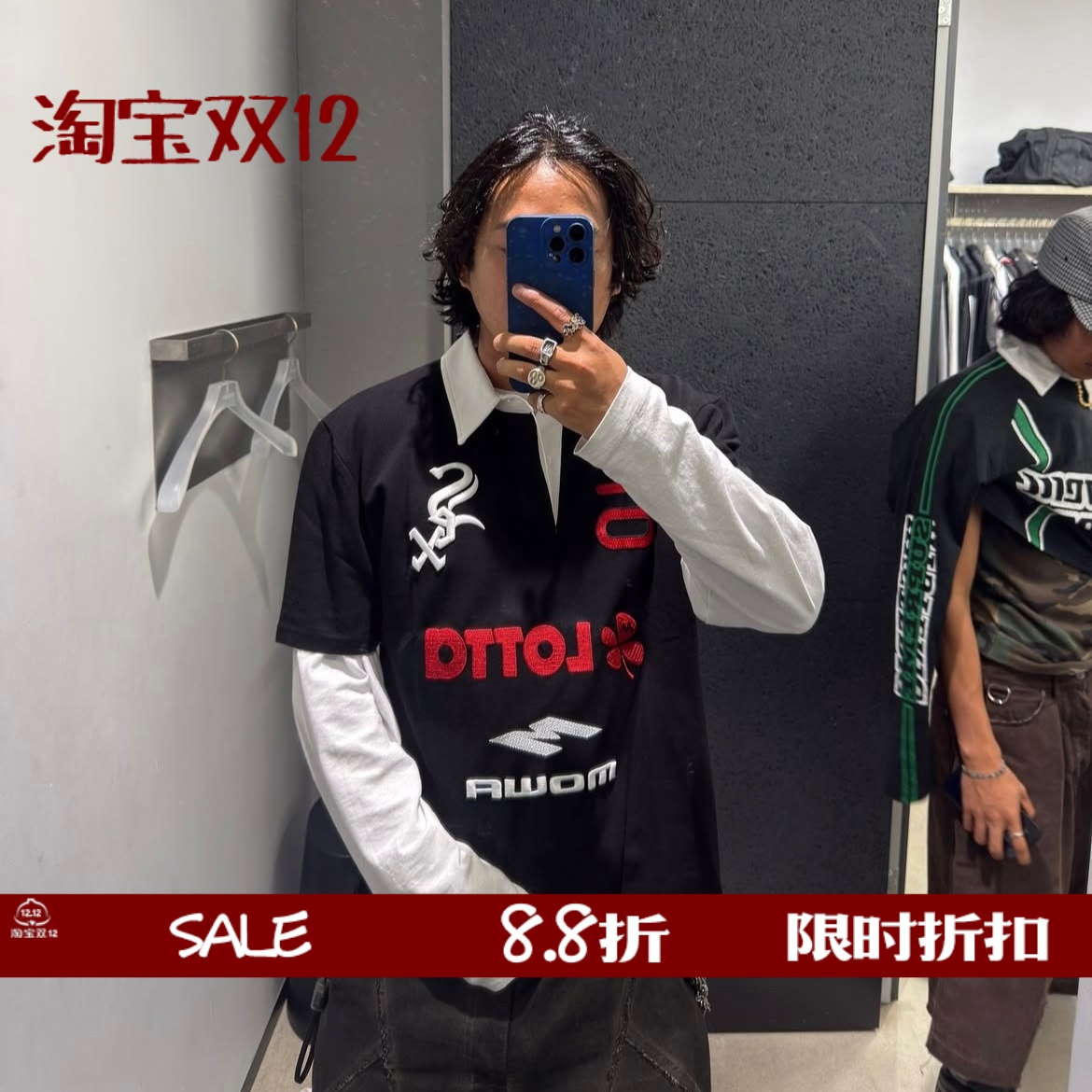 mowa东京限定S刺绣polo衫