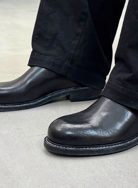 【现货】独家款Nofaith黑色穆勒鞋真牛皮LEATHER MULES懒人皮拖鞋