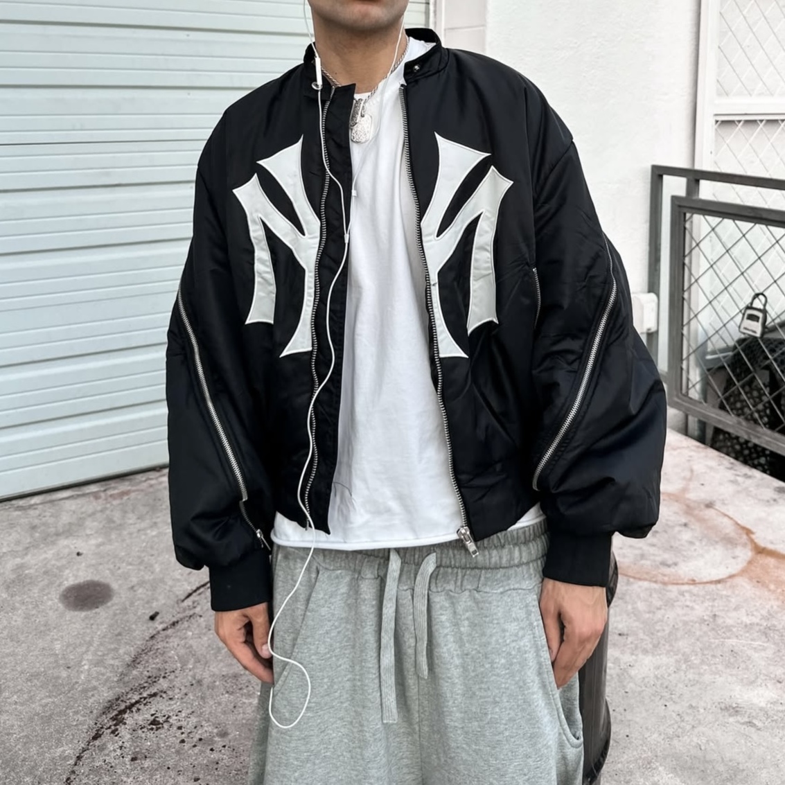 MOWA飞行员夹克解构拉链bomber