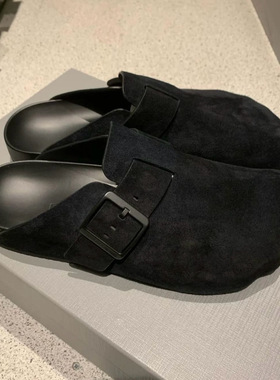 贵替来袭五指麂皮勃肯鞋Sunday Mule穆勒拖鞋绒面一脚蹬demna同款