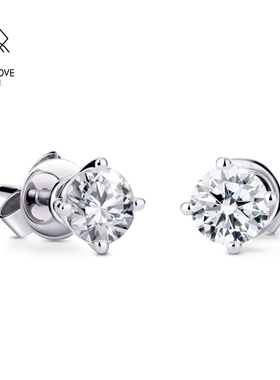 VANNY LOVE/梵尼洛芙简GIA钻石耳钉18K金定制耳饰